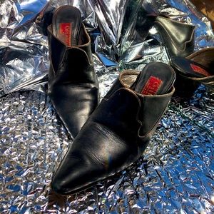 Cole Haan Country Western Heeled Mules